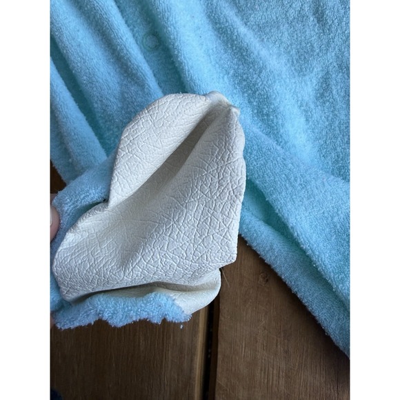 Vintage 70s 80s Carter's Baby Size 3-6 & 6-9 Months Footed Sleeper Pajamas Blue - Picture 7 of 8